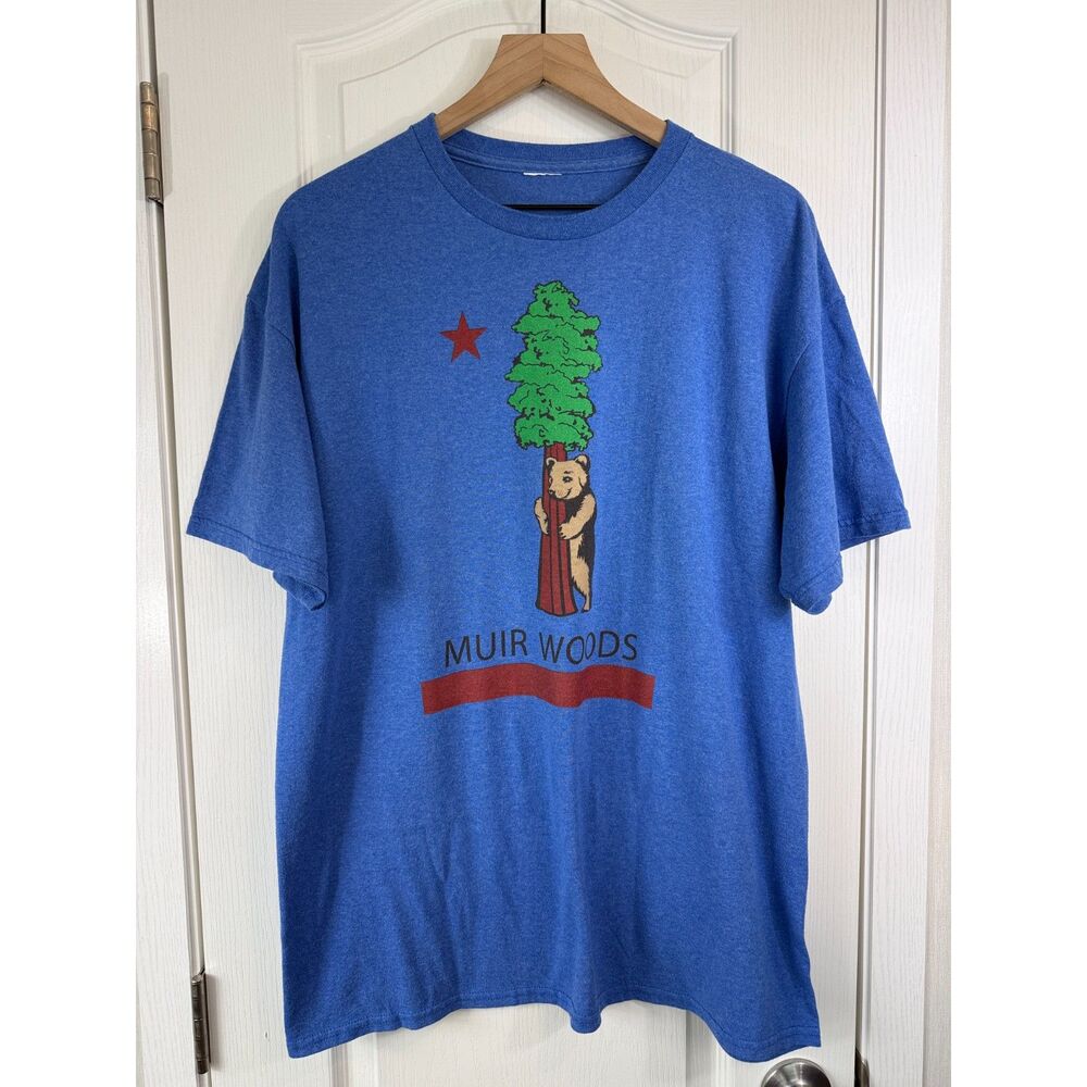 Muir Woods California Bear Redwood Graphic T-Shirt Blue Men’s XL Souvenir